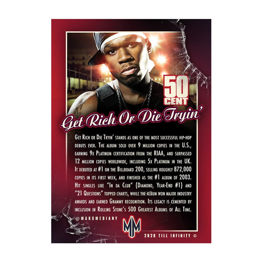 50 Cent PLATINUM TICKET Get Rich or Die Tryin Platinum Ticket
