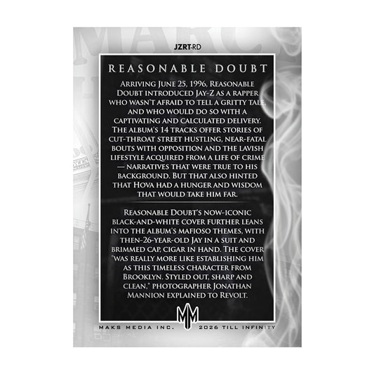 Jay-Z ROOKIE TICKET Reasonable Doubt