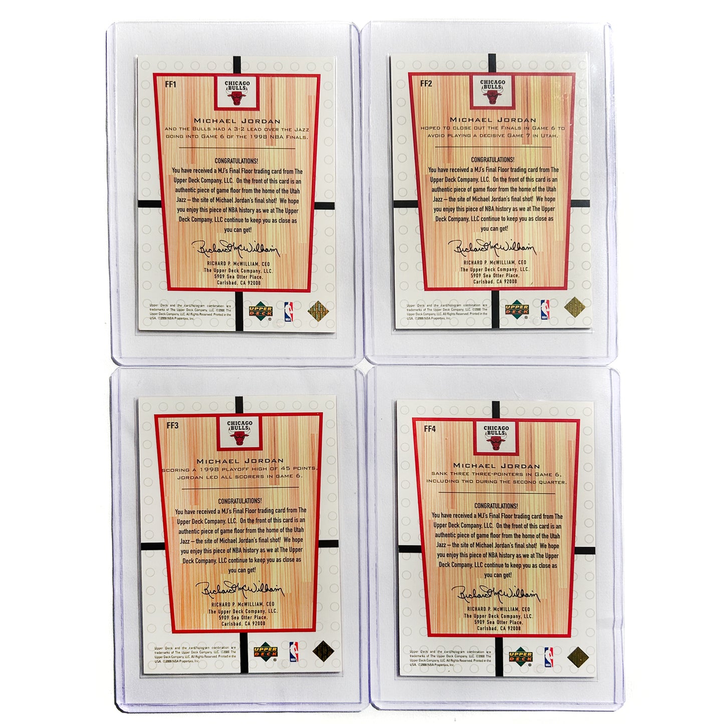 1999-00 Upper Deck "MJ's Final Floor" Michael Jordan Complete Set