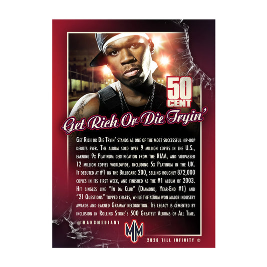50 Cent PLATINUM TICKET Get Rich or Die Tryin Platinum Ticket