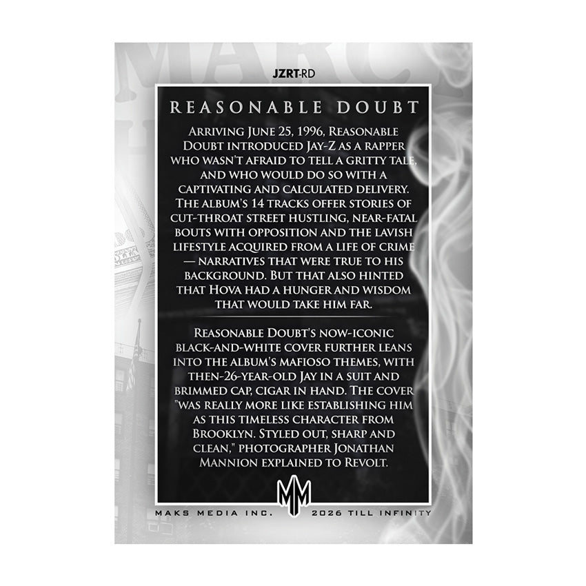 Jay-Z ROOKIE TICKET Reasonable Doubt